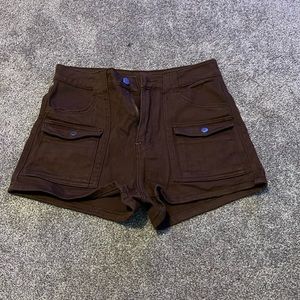 High waisted denim shorts